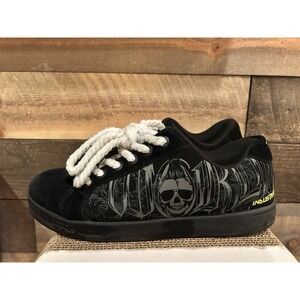 Men's World Industries Leo Skate Shoes  - Black/Gray Thick Laces 13